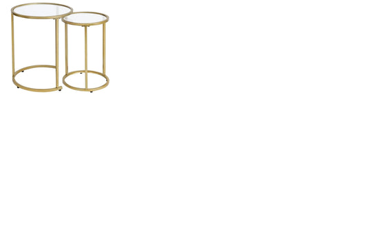 Gold and Glass Nesting Side Tables
