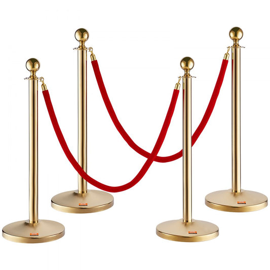 Gold Stanchions & Rope Set
