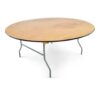 72" Wood Round Banquet Table