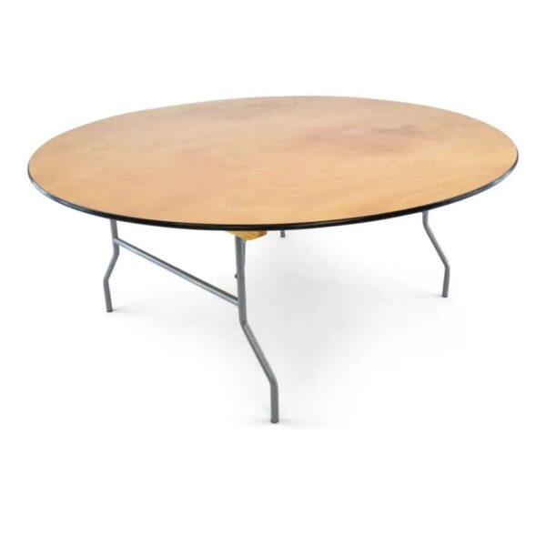 72" Wood Round Banquet Table