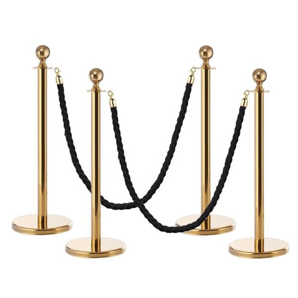 Gold Stanchion Set & Rope Rental (60" Rope)