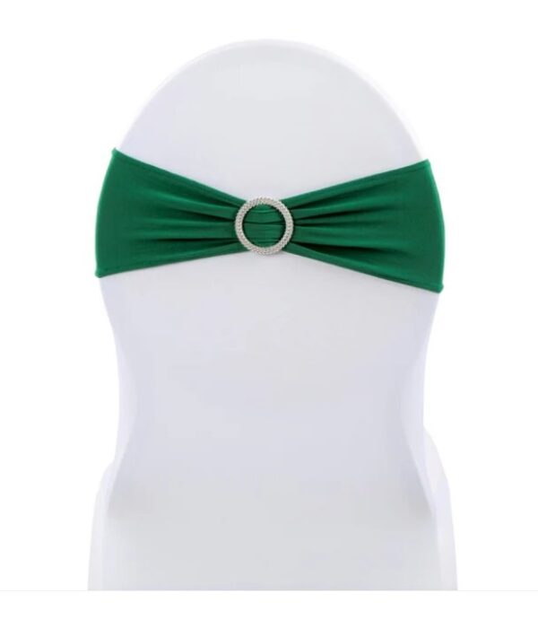 Spandex Chair Bow with Crystal Buckle