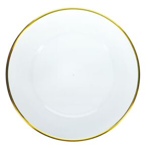 13" Clear Charger with Gold Rim