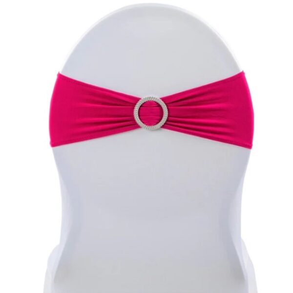 Spandex Chair Bow with Crystal Buckle