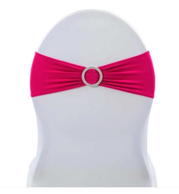 Spandex Chair Bow with Crystal Buckle