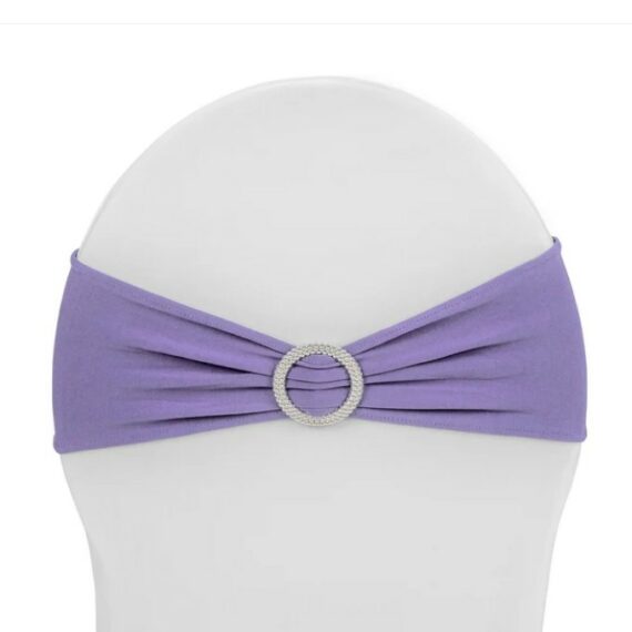 Spandex Chair Bow with Crystal Buckle