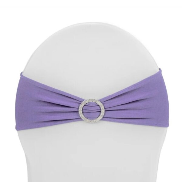 Spandex Chair Bow with Crystal Buckle