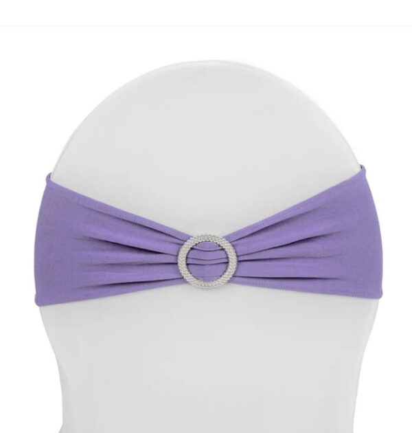 Spandex Chair Bow with Crystal Buckle