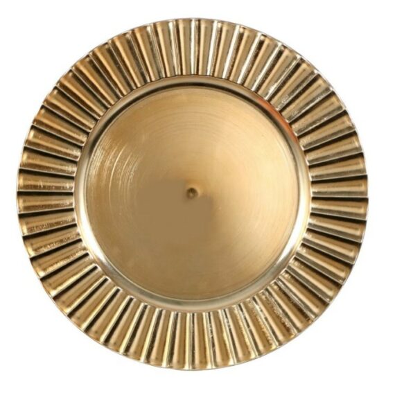 13" Gold Fluted Charger