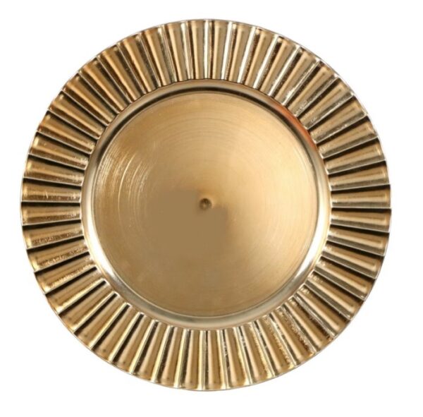 13" Gold Fluted Charger