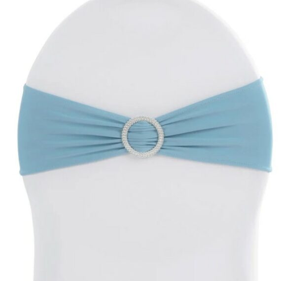 Spandex Chair Bow with Crystal Buckle