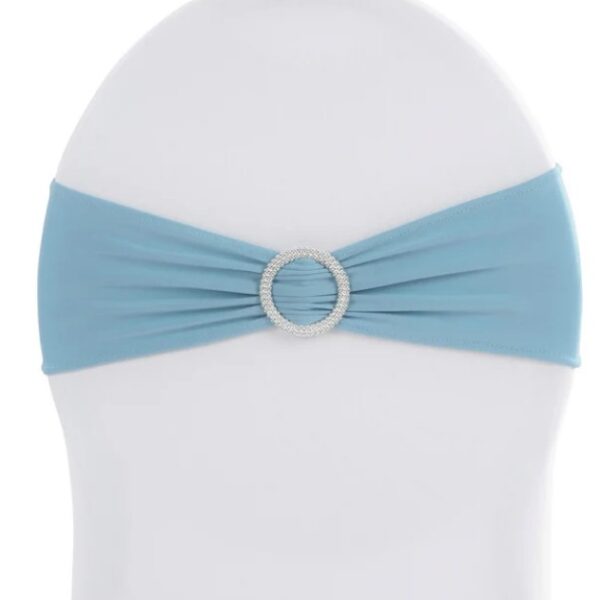 Spandex Chair Bow with Crystal Buckle