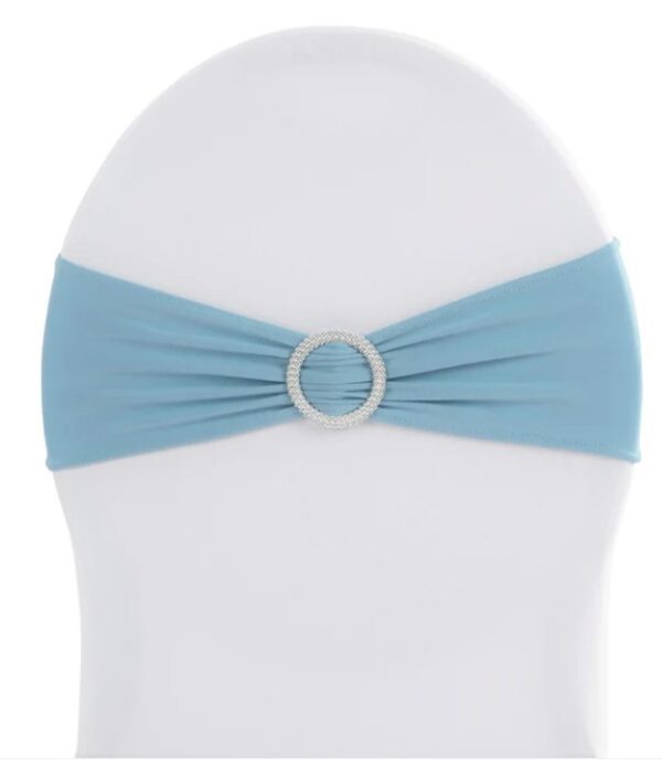 Spandex Chair Bow with Crystal Buckle