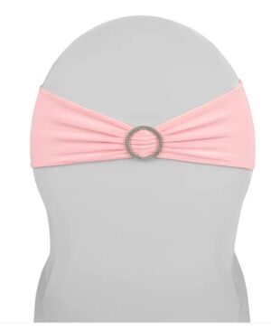 Spandex Chair Bow with Crystal Buckle