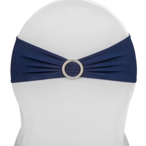 Spandex Chair Bow with Crystal Buckle