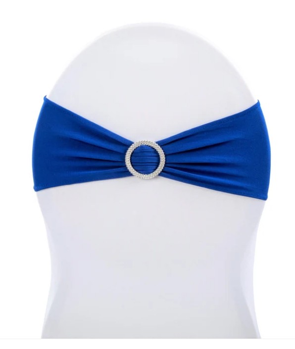 Spandex Chair Bow with Crystal Buckle