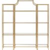 Gold Etagere/Bar Back Shelving Unit  (3 Piece Set)