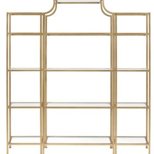 Gold Etagere/Bar Back Shelving Unit (3 Piece Set)