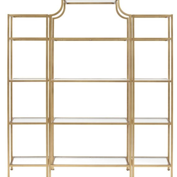 Gold Etagere/Bar Back Shelving Unit  (3 Piece Set)