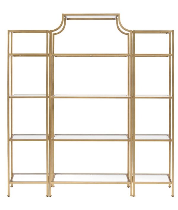 Gold Etagere/Bar Back Shelving Unit  (3 Piece Set)