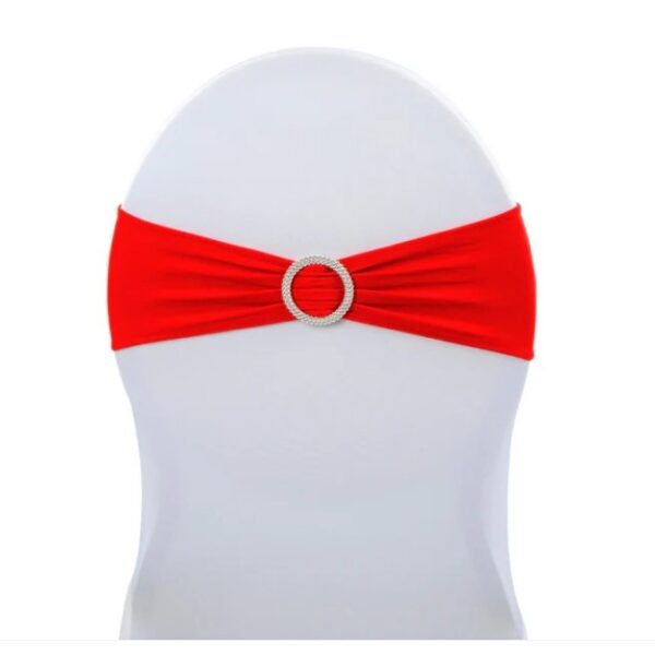 Spandex Chair Bow with Crystal Buckle