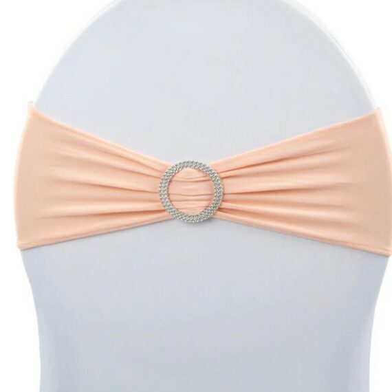 Spandex Chair Bow with Crystal Buckle