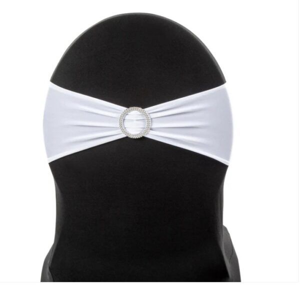 Spandex Chair Bow with Crystal Buckle