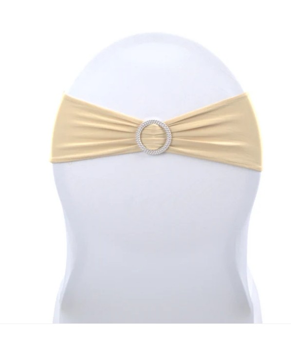 Spandex Chair Bow with Crystal Buckle