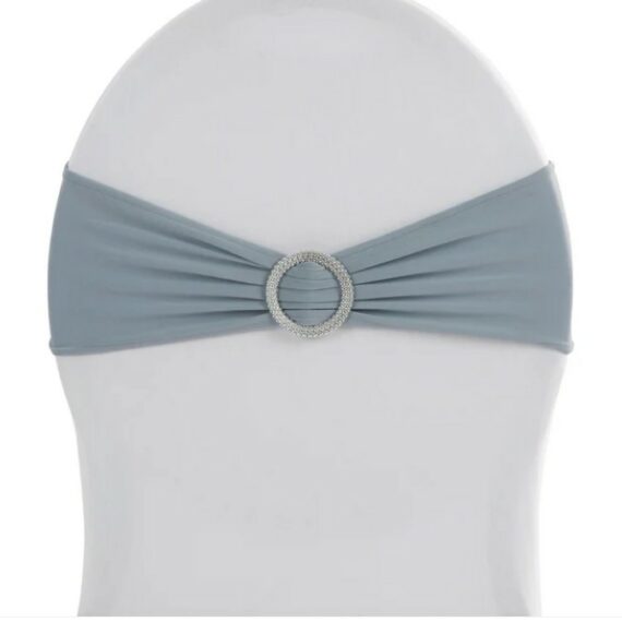 Spandex Chair Bow with Crystal Buckle