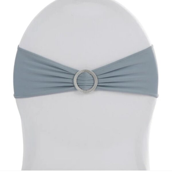 Spandex Chair Bow with Crystal Buckle