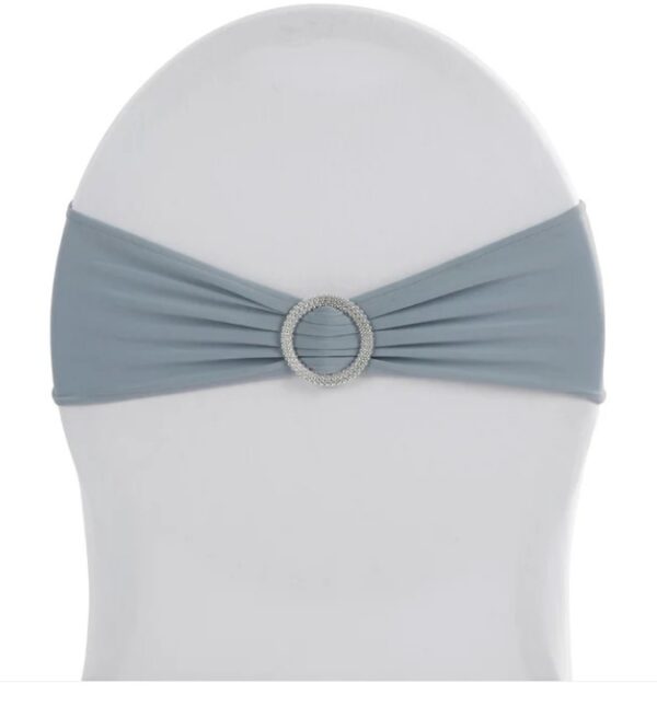 Spandex Chair Bow with Crystal Buckle