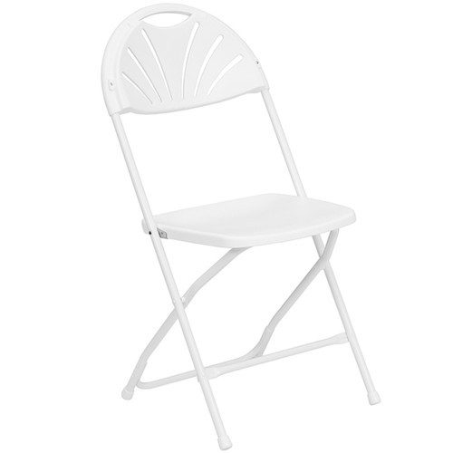 White Fan Back Chair
