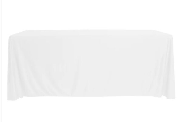 90x132" Rectangle Table Linen-White