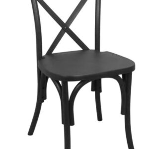 Cross Back Chair-Black