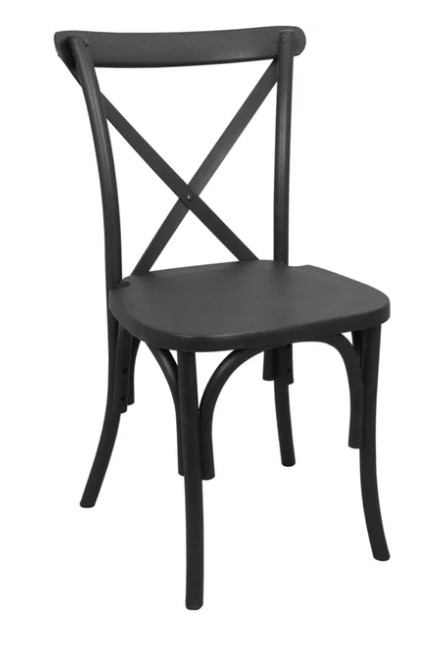 Cross Back Chair-Black