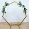 Heptagon Rustic Wood Wedding Arch