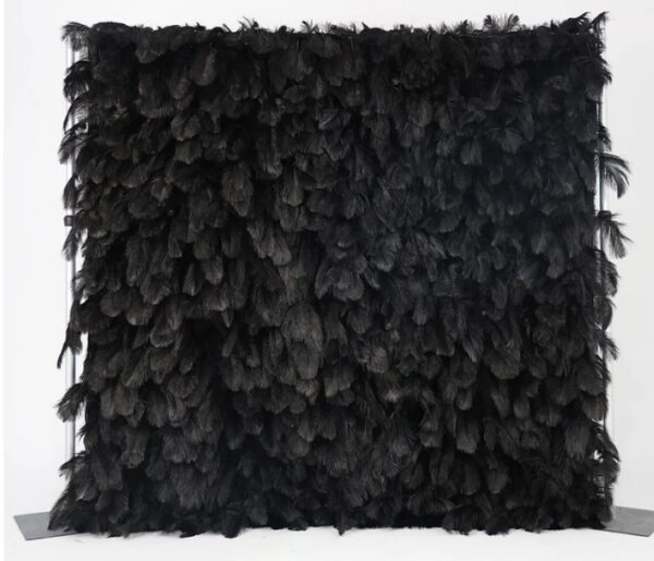 Gatsby Black Feather Wall Backdrop