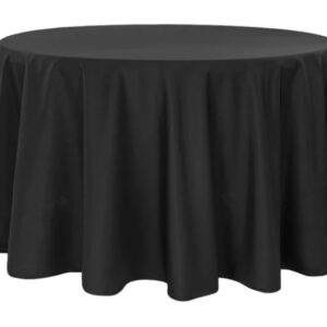 120" Black Table Linen Round