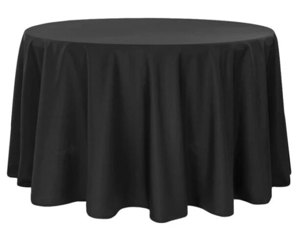 120" Black Table Linen Round