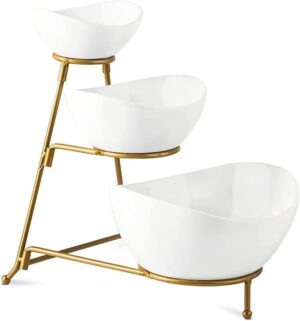 3 Tiered Oval Serving Bowl Set