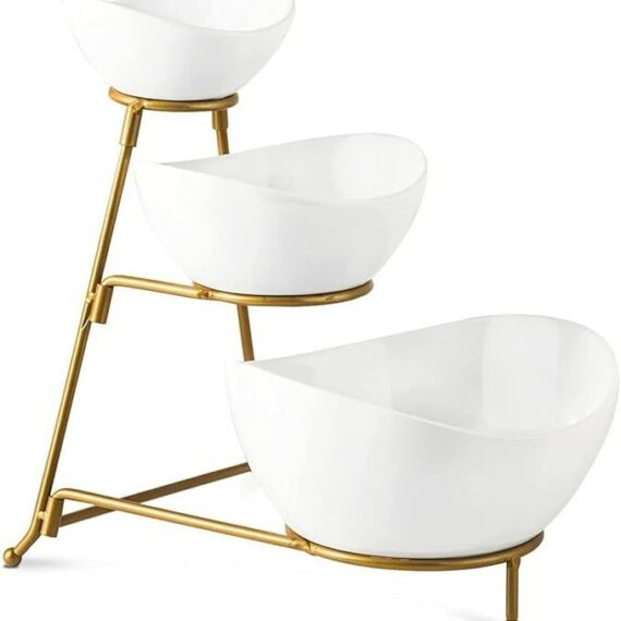 3 Tiered Oval Serving Bowl Set