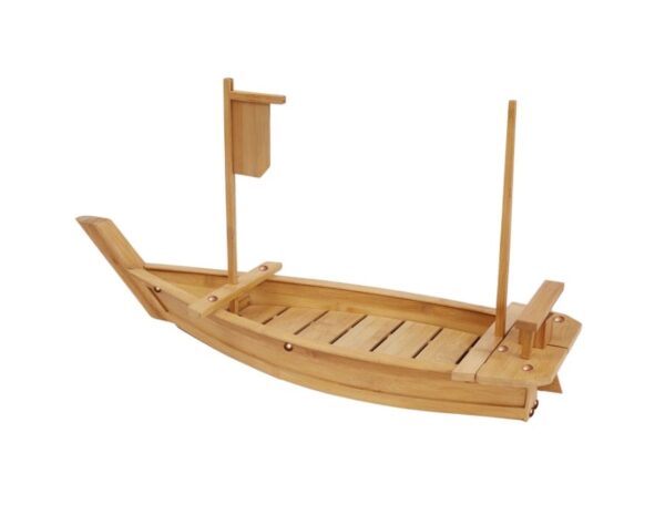 Japanese Wooden Sushi Boats Display Serving Tray Seafood Handmade Platter 31.5in