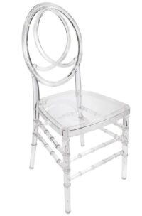 Oval Open Back Resin Dining Event Chair - Ghost