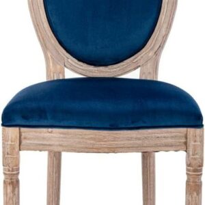 Blue Velvet French Louis Chair