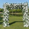 Carina 5D White Rose & Ruscus Flower Wedding Arch