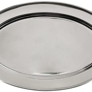 Oval Stainless Serving Platter 14-Inch by 8.75-Inch