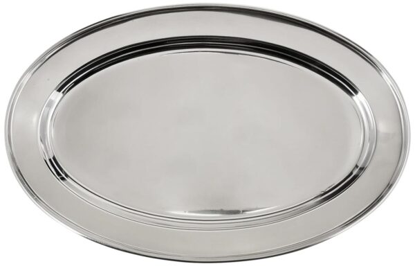 Oval Stainless Serving Platter 14-Inch by 8.75-Inch