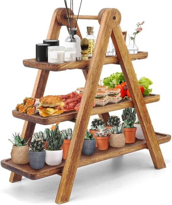 Wood 3 Tier Serving Tray