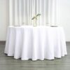 120" White Table Linen Round