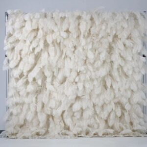 Addelyn White Feather Wall Backdrop